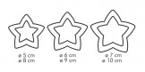 Двухсторонние формочки звезды DELICIA, 6 размеров